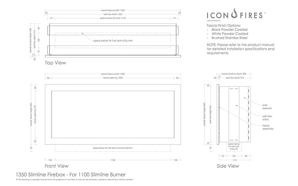 ICON FIRES Slimline Firebox 1350FSS_3