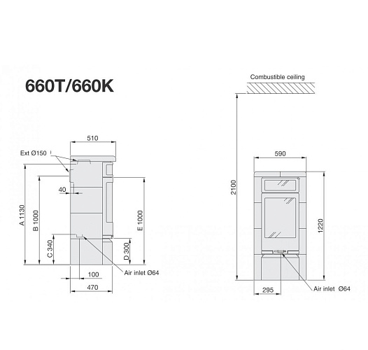 Керамическая теплая полка, Contura 660k_7