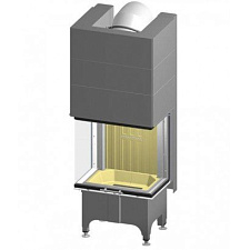 Spartherm arte 3rl-60h-4s шлифованная нержавеющая сталь, левая (высота дверки 57 см), диаметр дымохода 200 мм