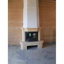 Камин Bella Italia Bella с чугунной топкой Invicta Призматик 700 Контргруз