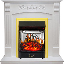 Royal Flame Sorrento с очагом Majestic FX M Brass белый дуб